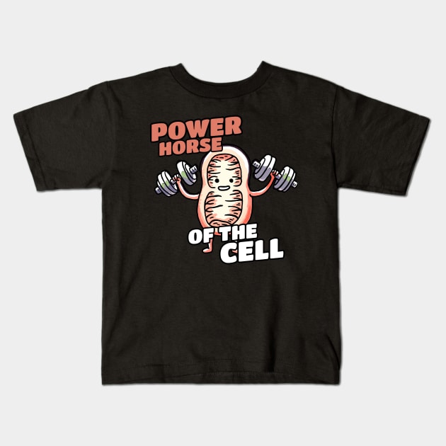 Power Horse of the Cell Biologist Design Kids T-Shirt by DoodleDashDesigns
